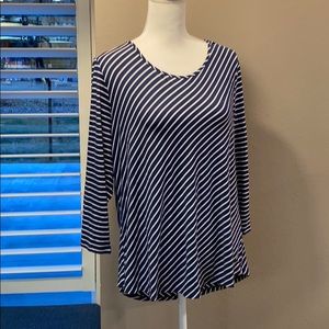 Chico’s Forever stripe tee    NWT  Size 2